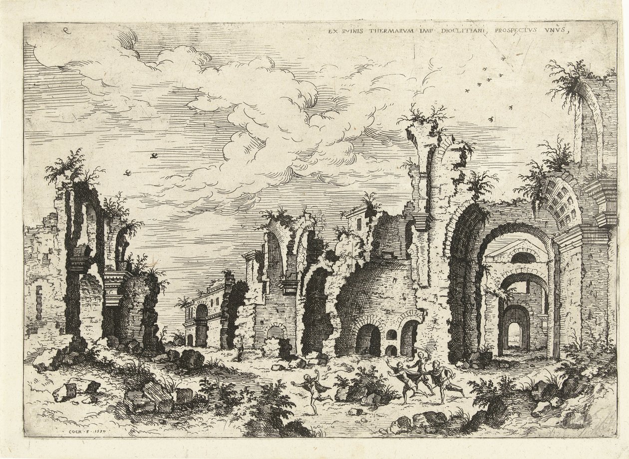 View of the Baths of Diocletian by Hieronymus Cock