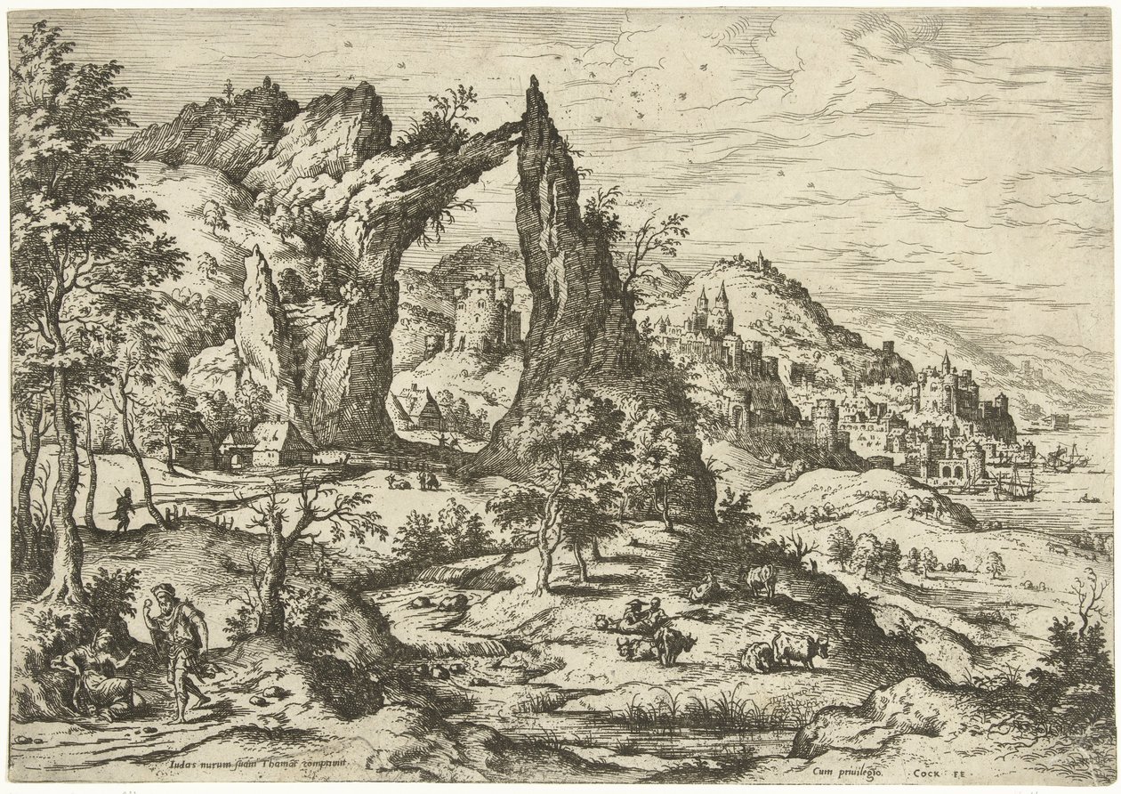 Judah and Tamar by Hieronymus Cock