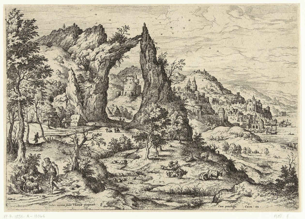 Judah and Tamar by Hieronymus Cock
