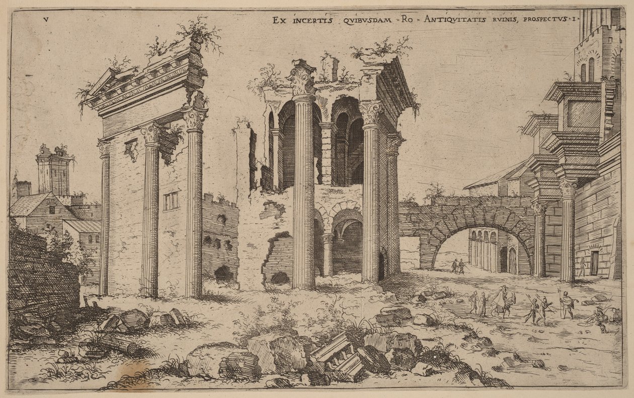 View of the Forum of Nerva by Hieronymus Cock