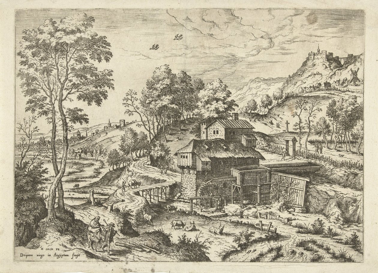 Flight to Egypt by Hieronymus Cock