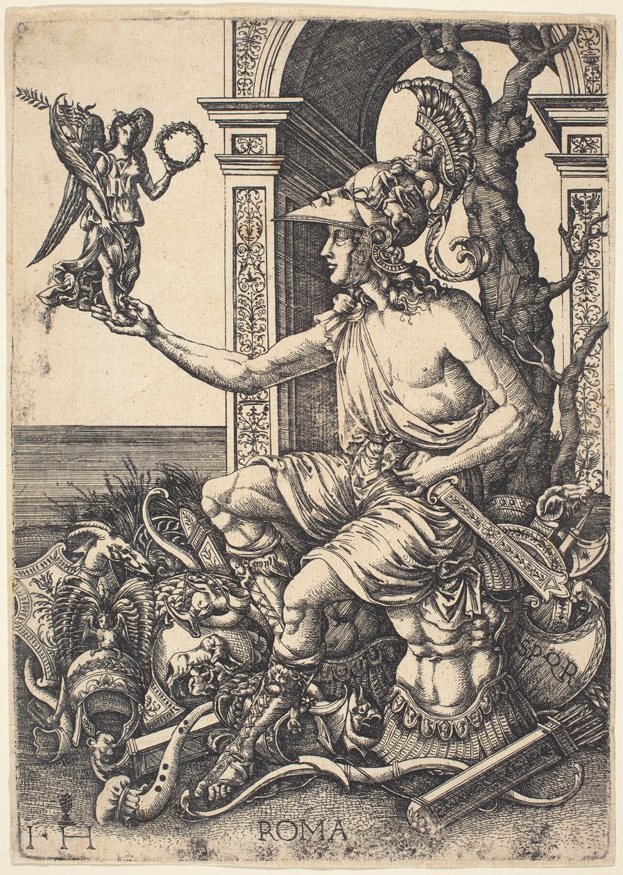 Personification of Rome by Hieronymus Hopfer after Giovanni Battista Palumba