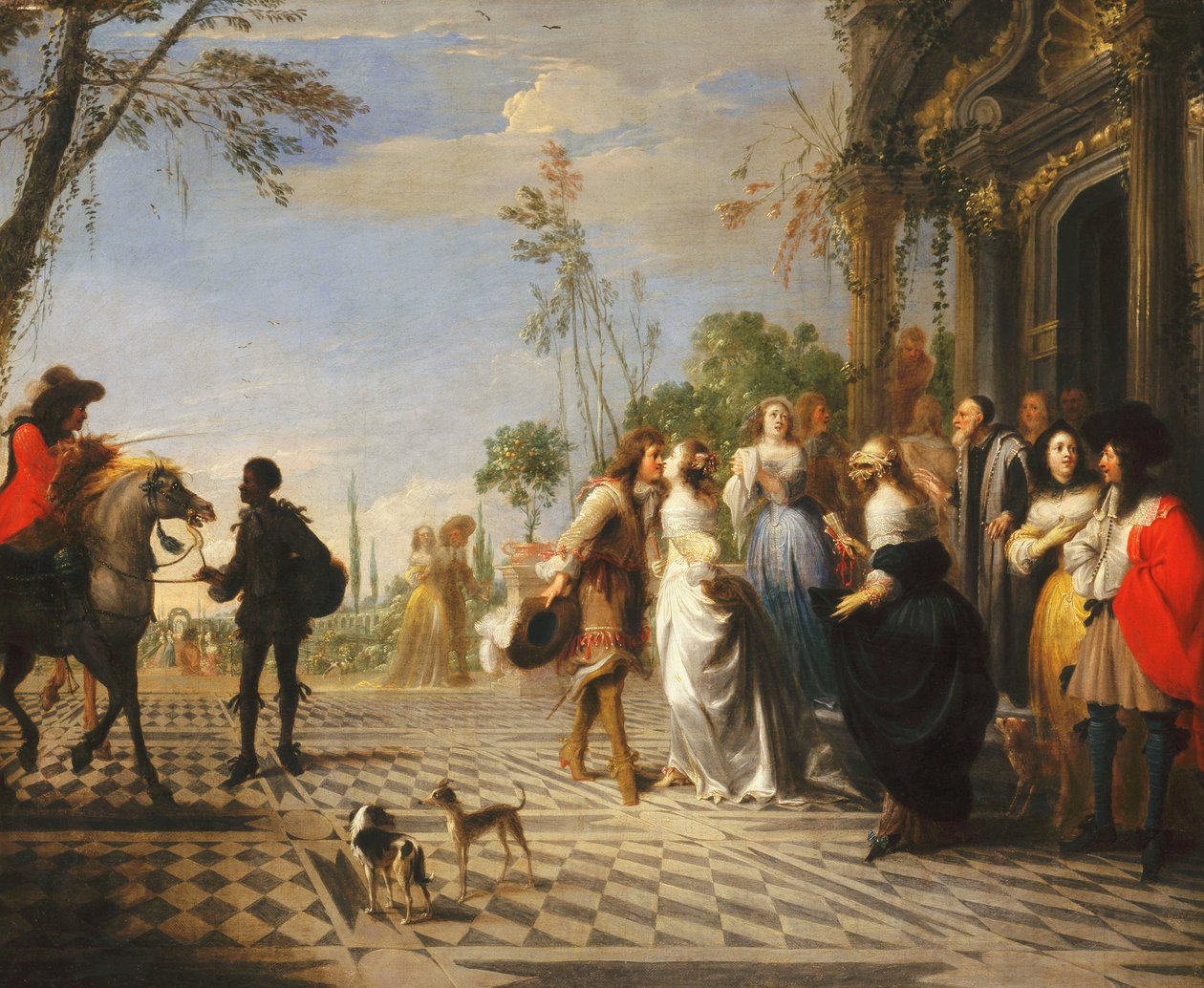 The Parable of the Prodigal Son - The Prodigal Son Leaving Home by Hieronymus Janssens