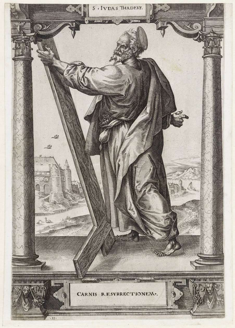 St. Judas Thaddeus by Hieronymus Wierix