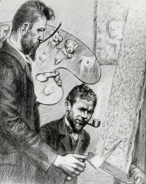 Ivan Grohar and Peter Zmitek by Hinko Smrekar