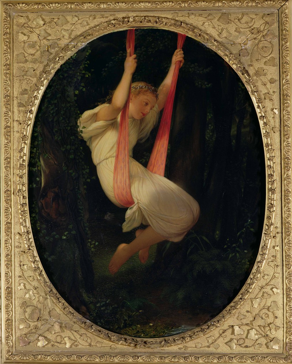Young Girl on a Swing by Hippolyte Delaroche