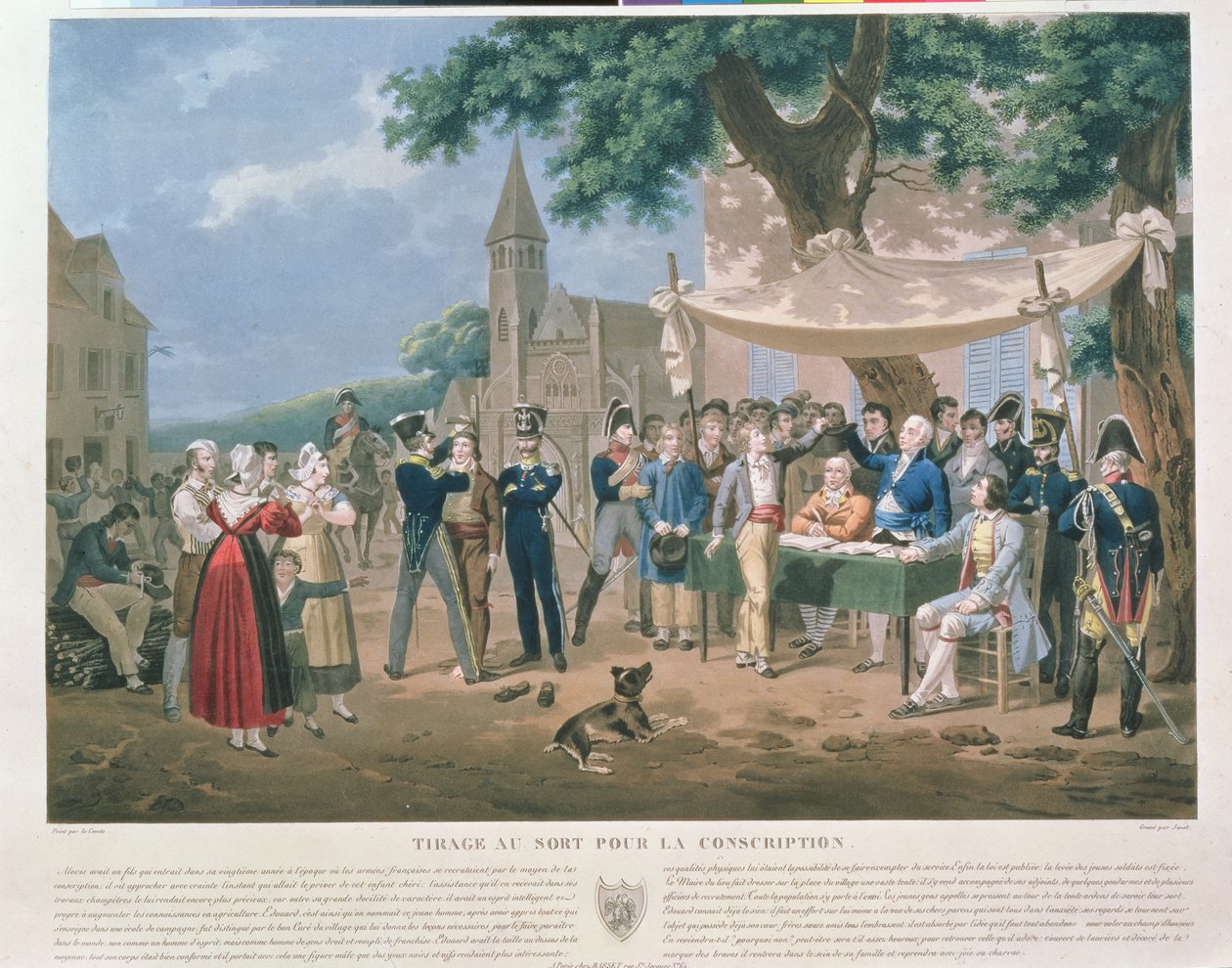 Drawing Lots for Conscription by Hippolyte Lecomte