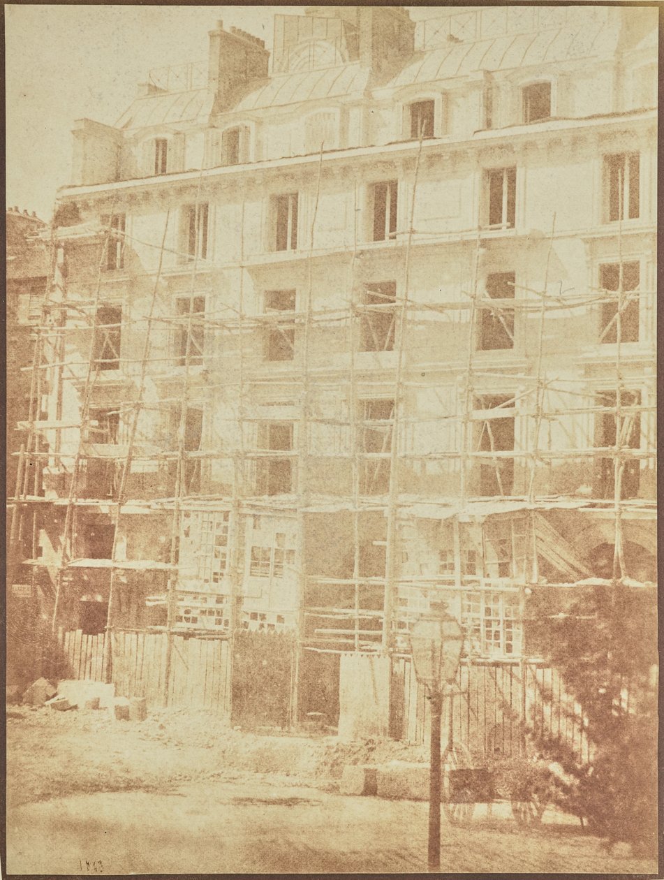 Construction of the Galerie de la Madeleine, Place de la Madeleine by Hippolyte Bayard