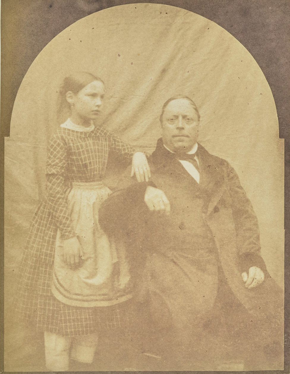 Portrait of a Man and Girl by Hippolyte Bayard