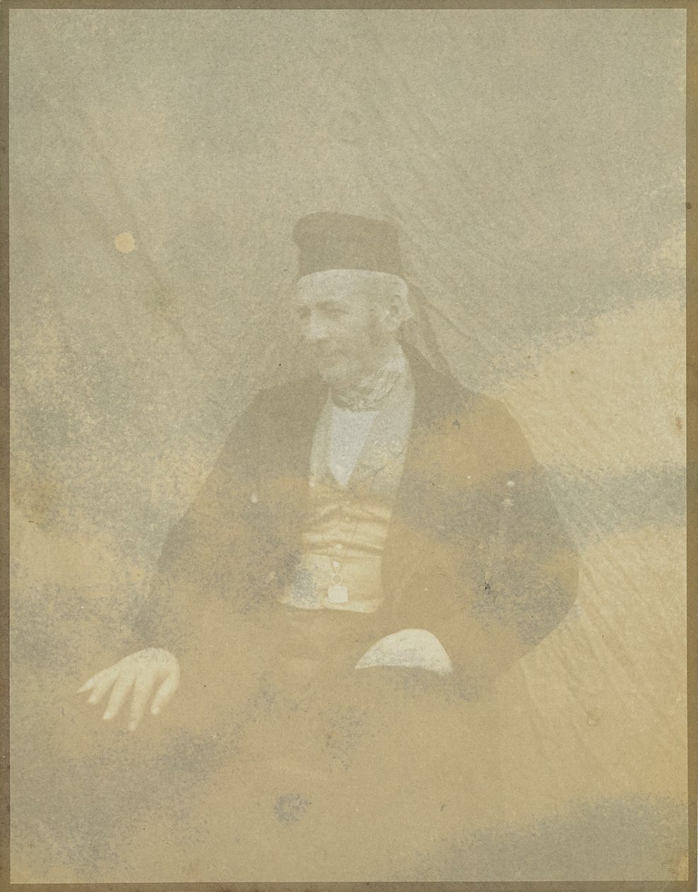 Portrait of a Seated Man in a Cap by Hippolyte Bayard
