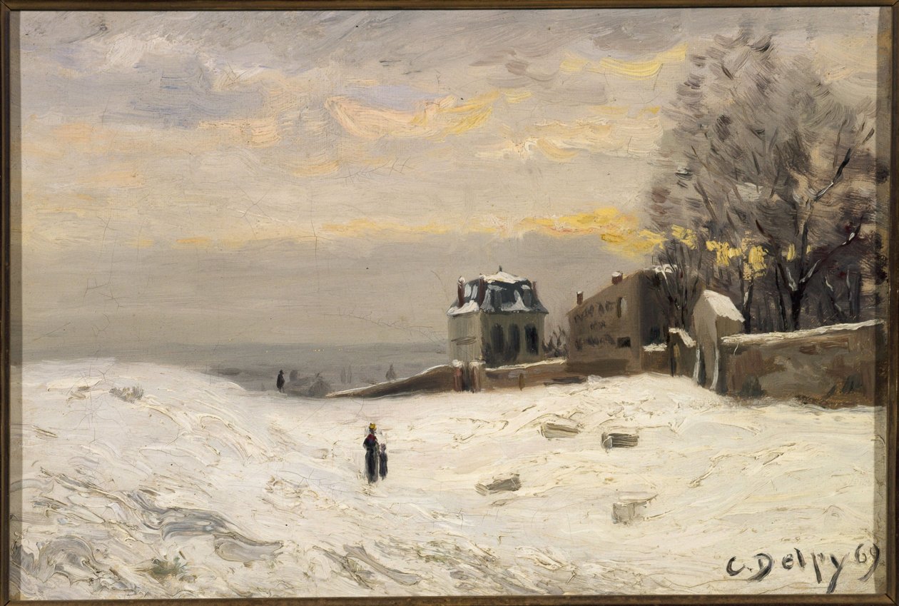 Snow at Montmartre by Hippolyte Camille Delpy