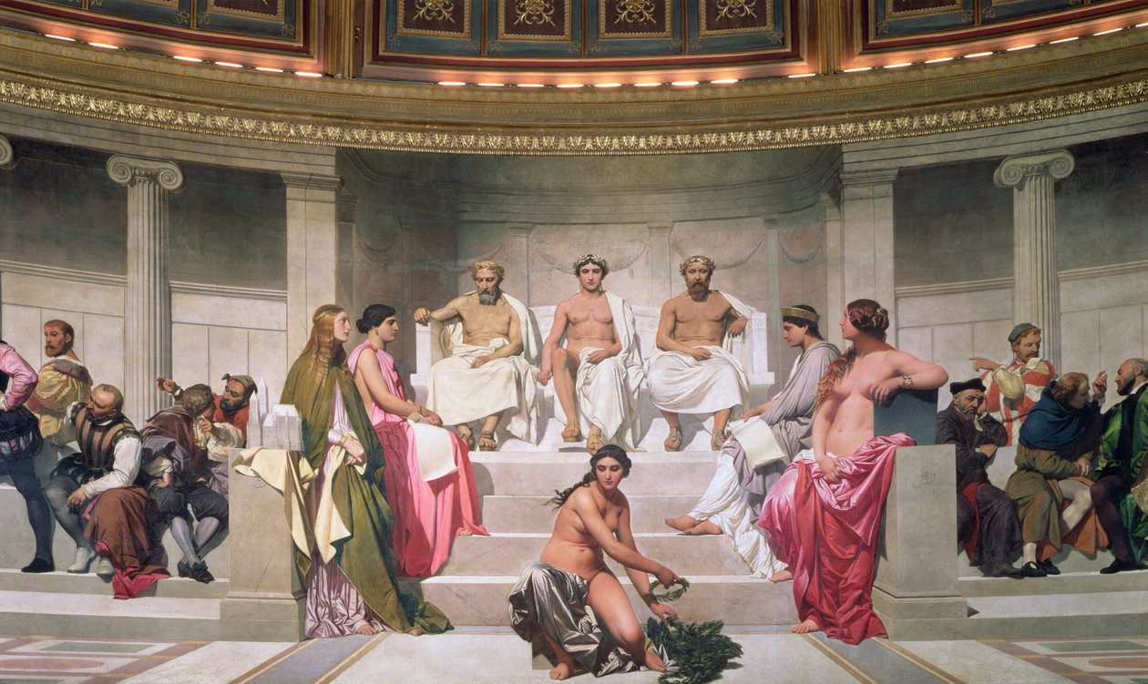 Hemicycle: Artists of All Ages (detail) by Hippolyte Delaroche