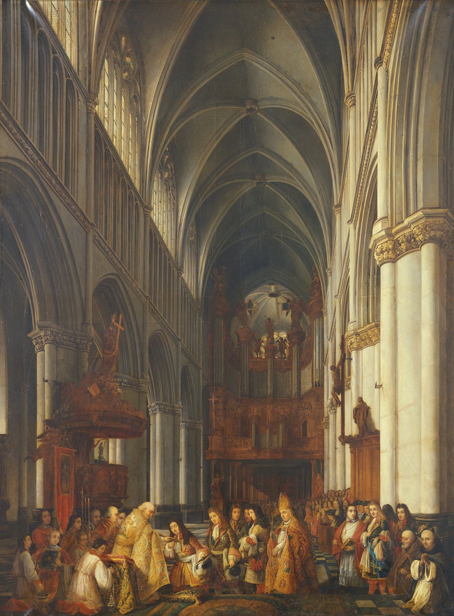 Entrance of Louis XIV into the Cathedral of Saint-Omer, 1839 by Hippolyte Joseph Cuvelier
