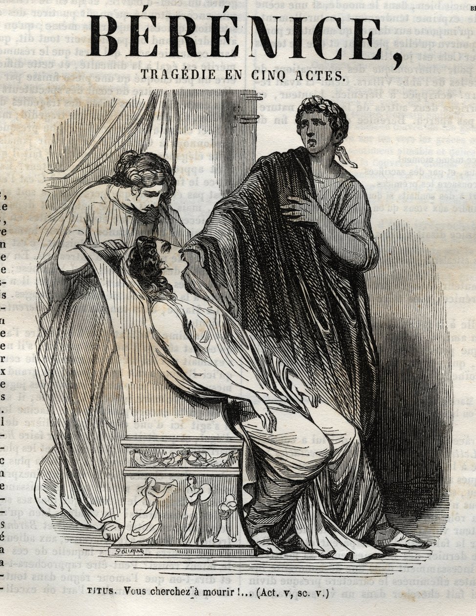 Berenice tragedy in five acts - engraving in 