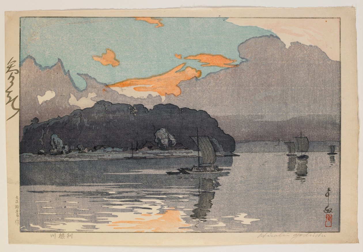 Tone River - Day, Taisho era by Hiroshi Yoshida