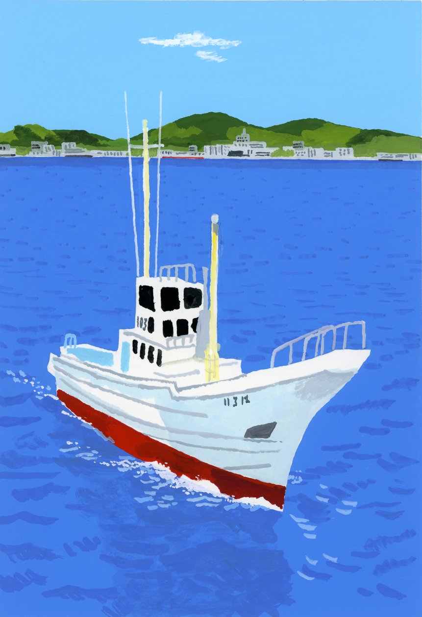 Fishing Boat and Harbor by Hiroyuki Izutsu