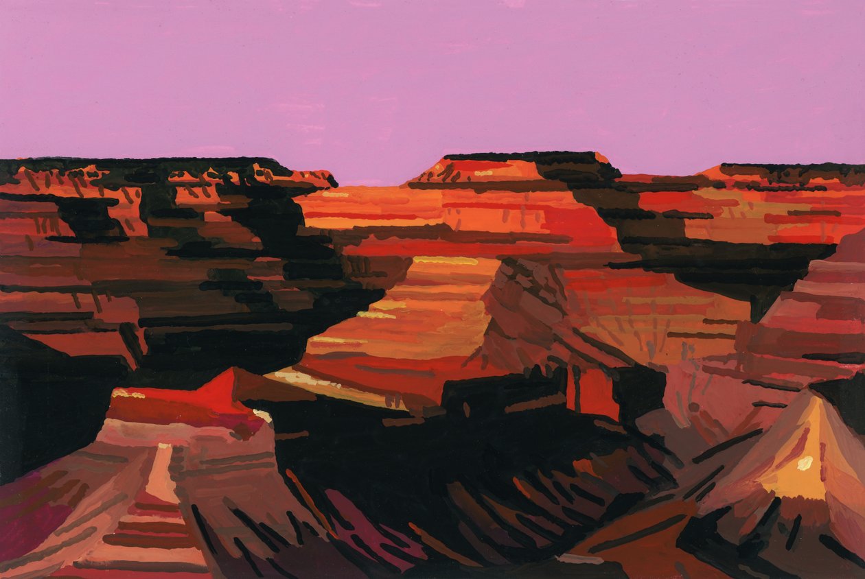 The valley turns red at sunset, 2015 by Hiroyuki Izutsu