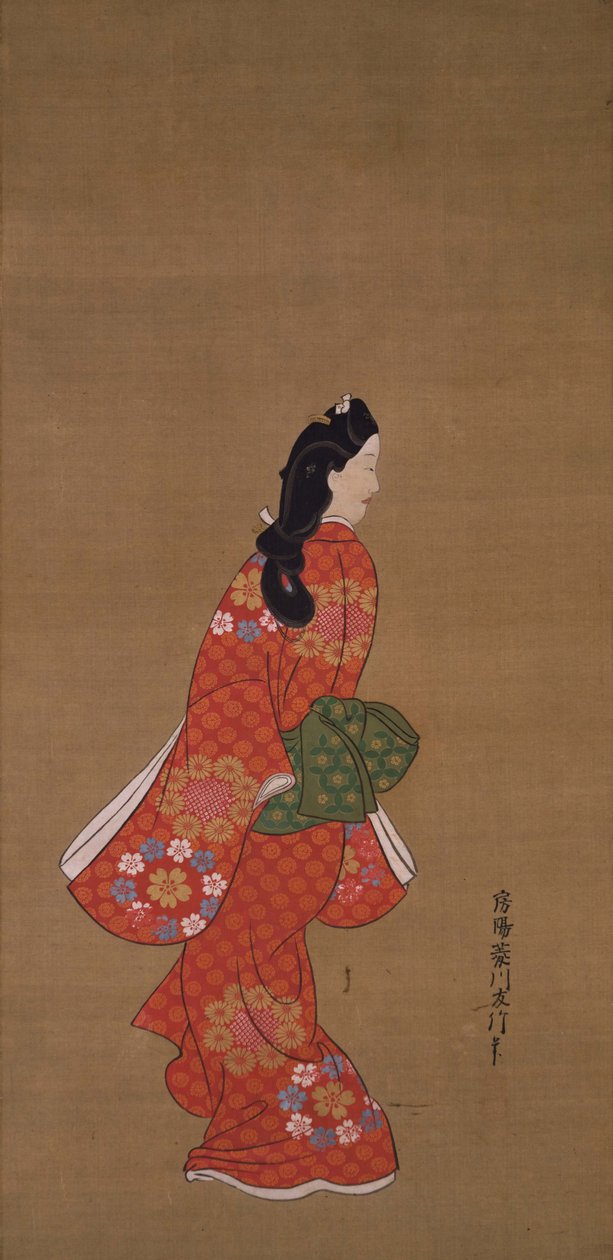 Beauty Looking Back by Hishikawa Moronobu