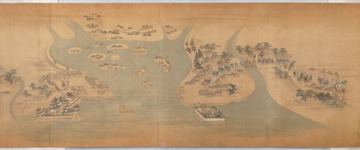 Tōkaidō Picture Scroll by Hishikawa Moronobu