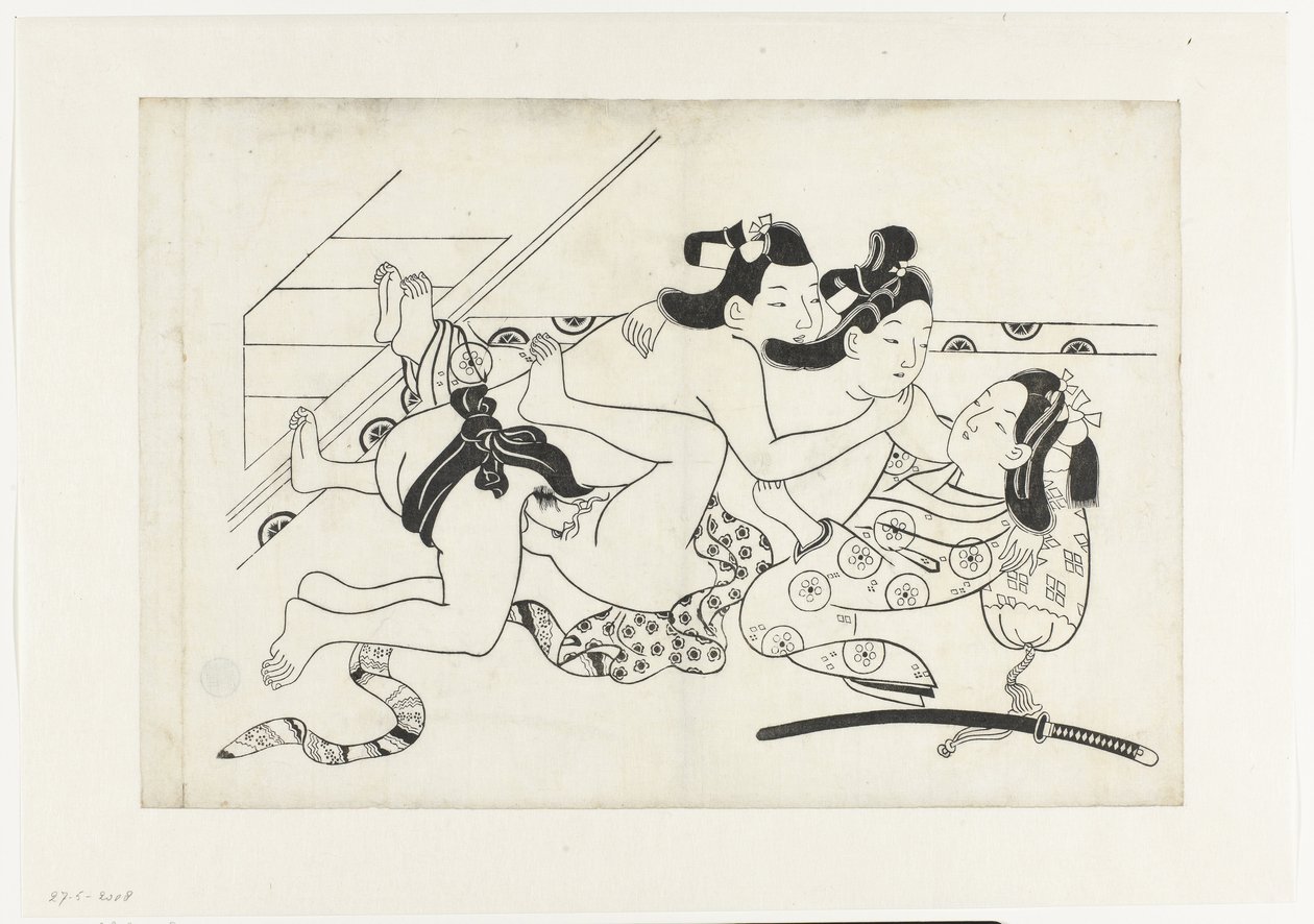 Erotic Scene by Hishikawa Moroshige (attributed to)