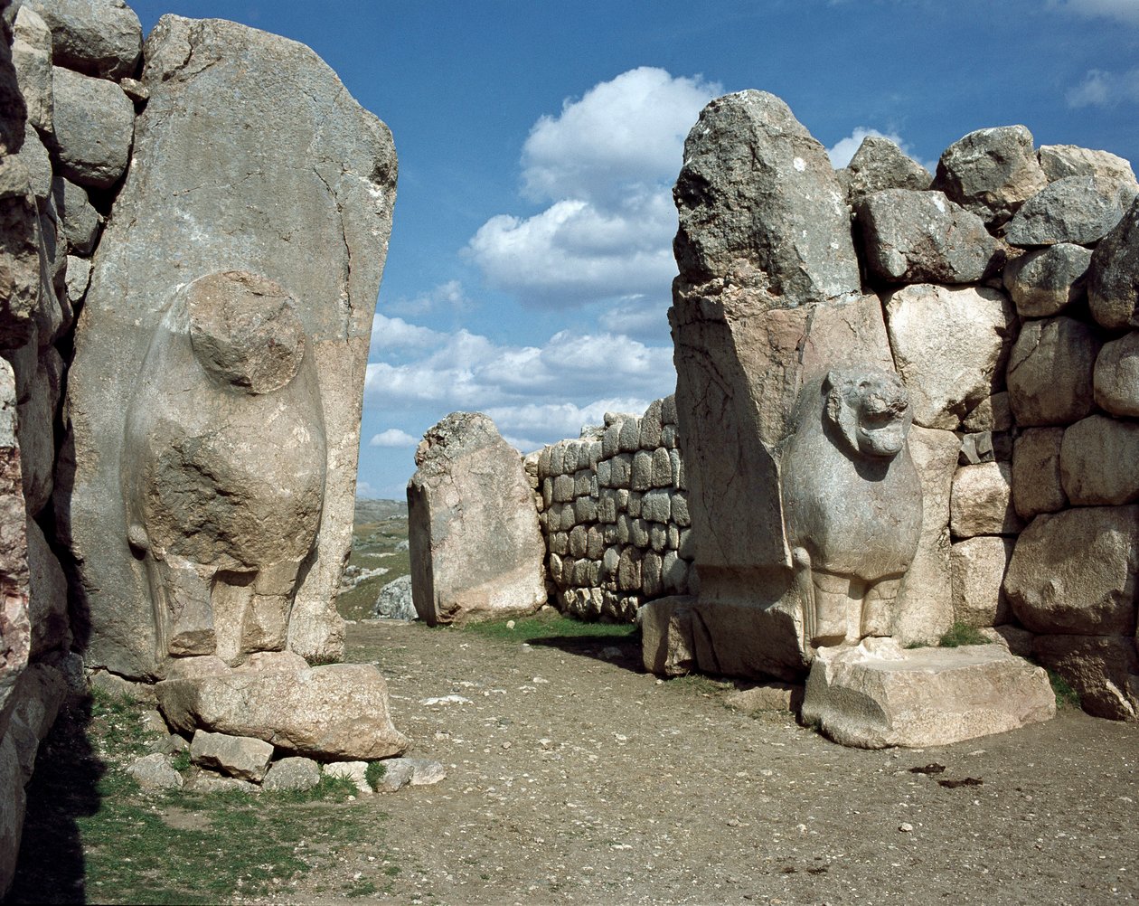 Lions Gate Set in the Walls of Hattusa by Hittite