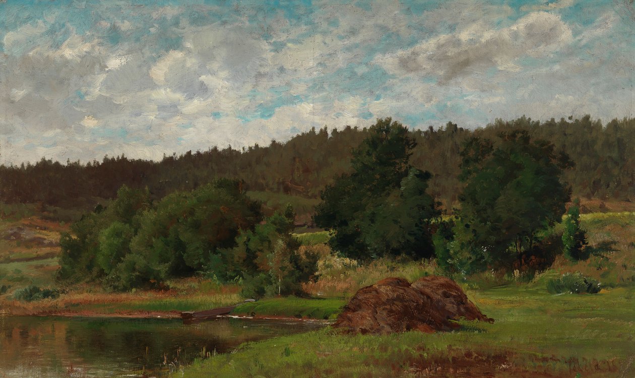 Lakeside Landscape by Hjalmar Munsterhjelm