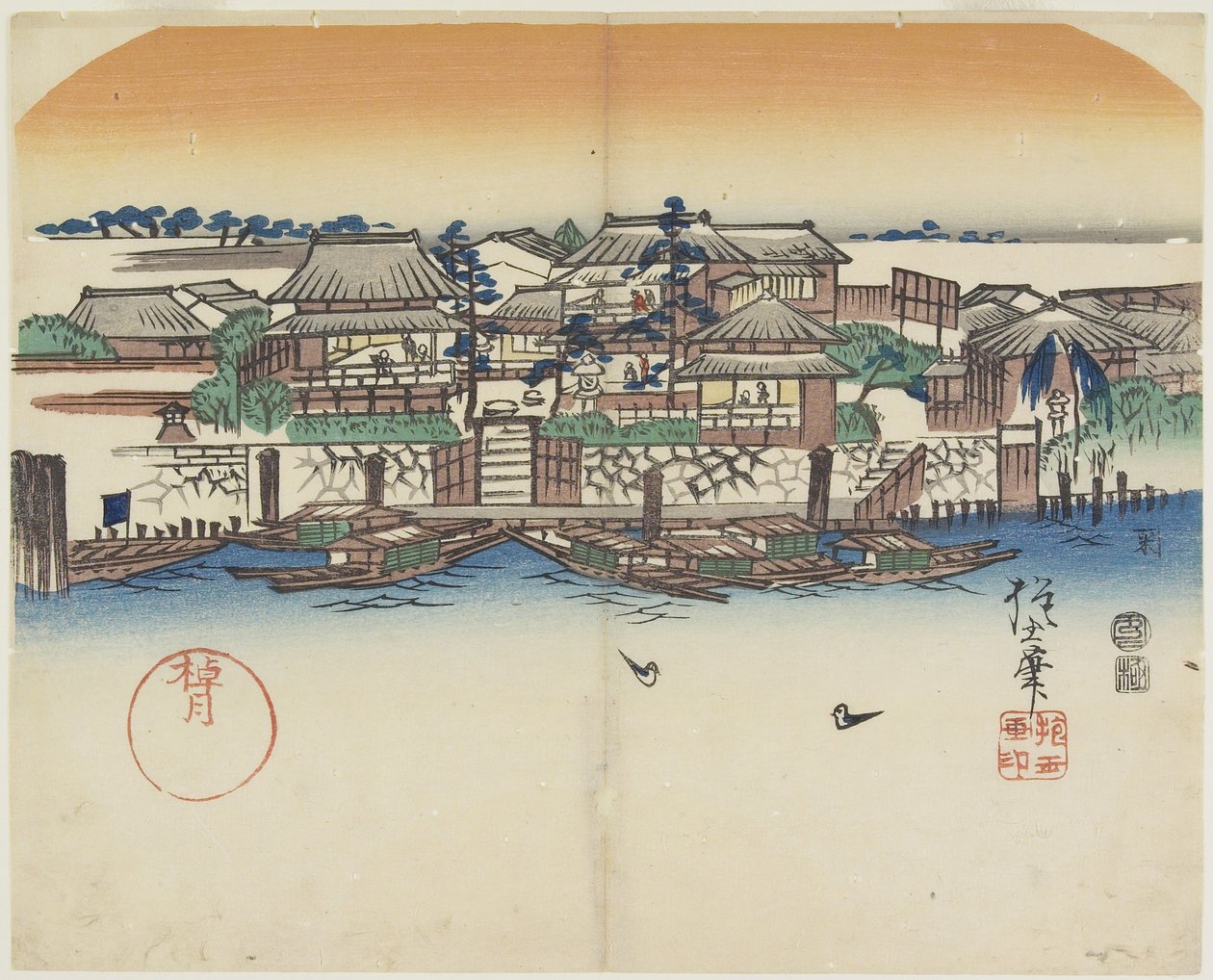 Boating Inn, 1841 by Hogyoku