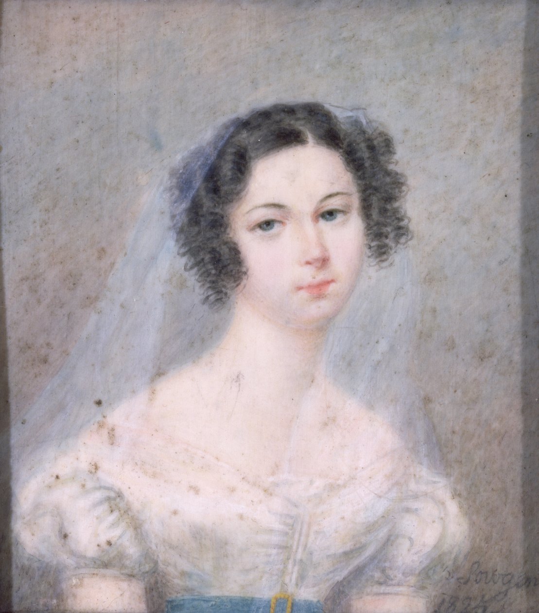 Miniature of Evelina Hanska (1801-82) 1825 by Holz von Sowgen