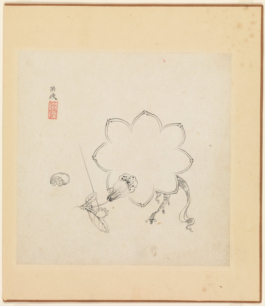 Miscellaneous Studies, one leaf dated 1619 by Hongshou Chen