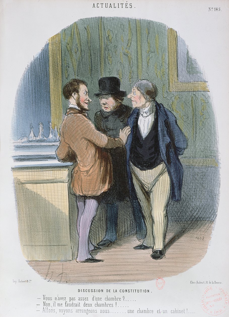 Discussion About the Constitution, 1848 by Honoré Daumier