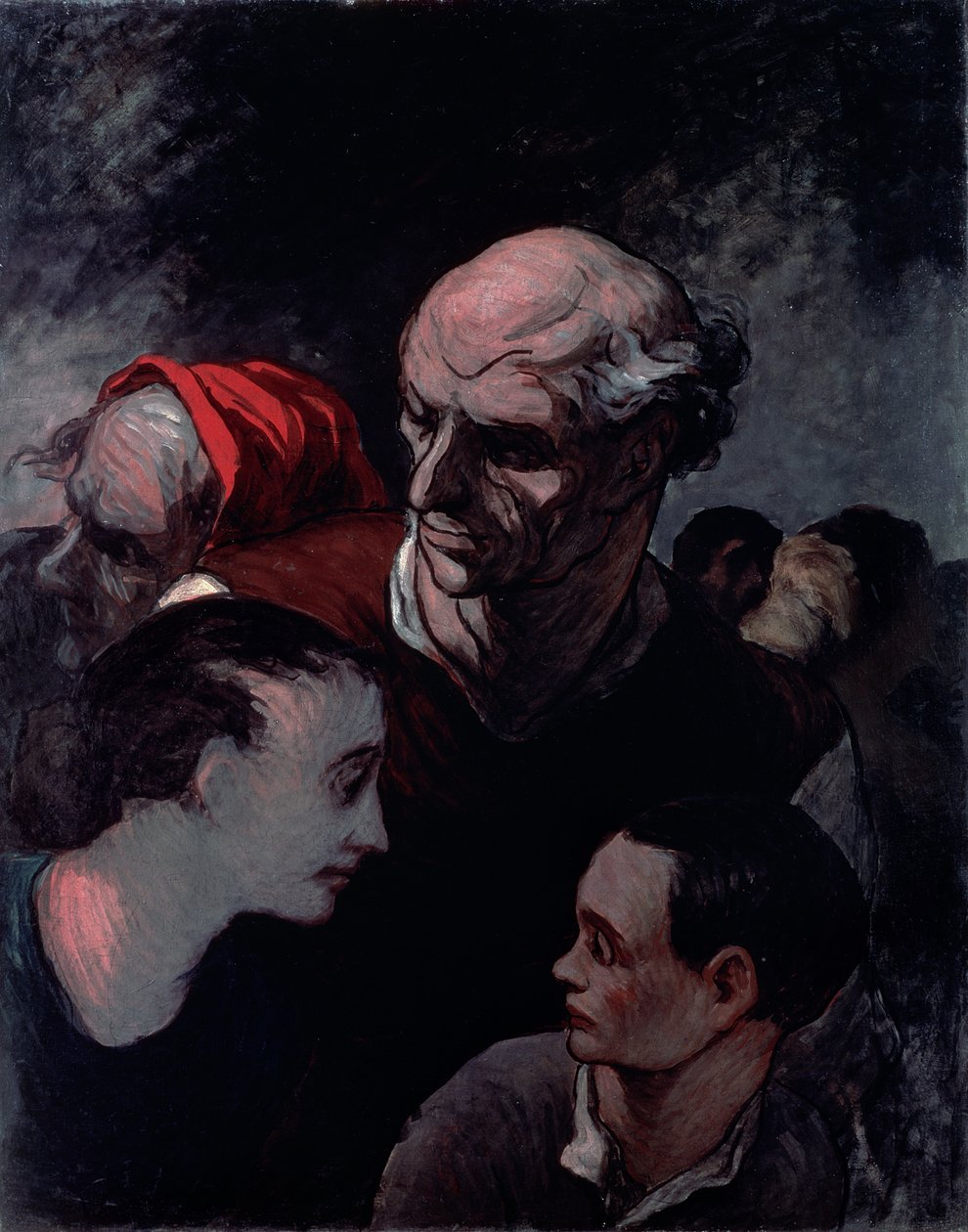 Family in a Barricade during the Paris Commune of 1870 by Honoré Daumier