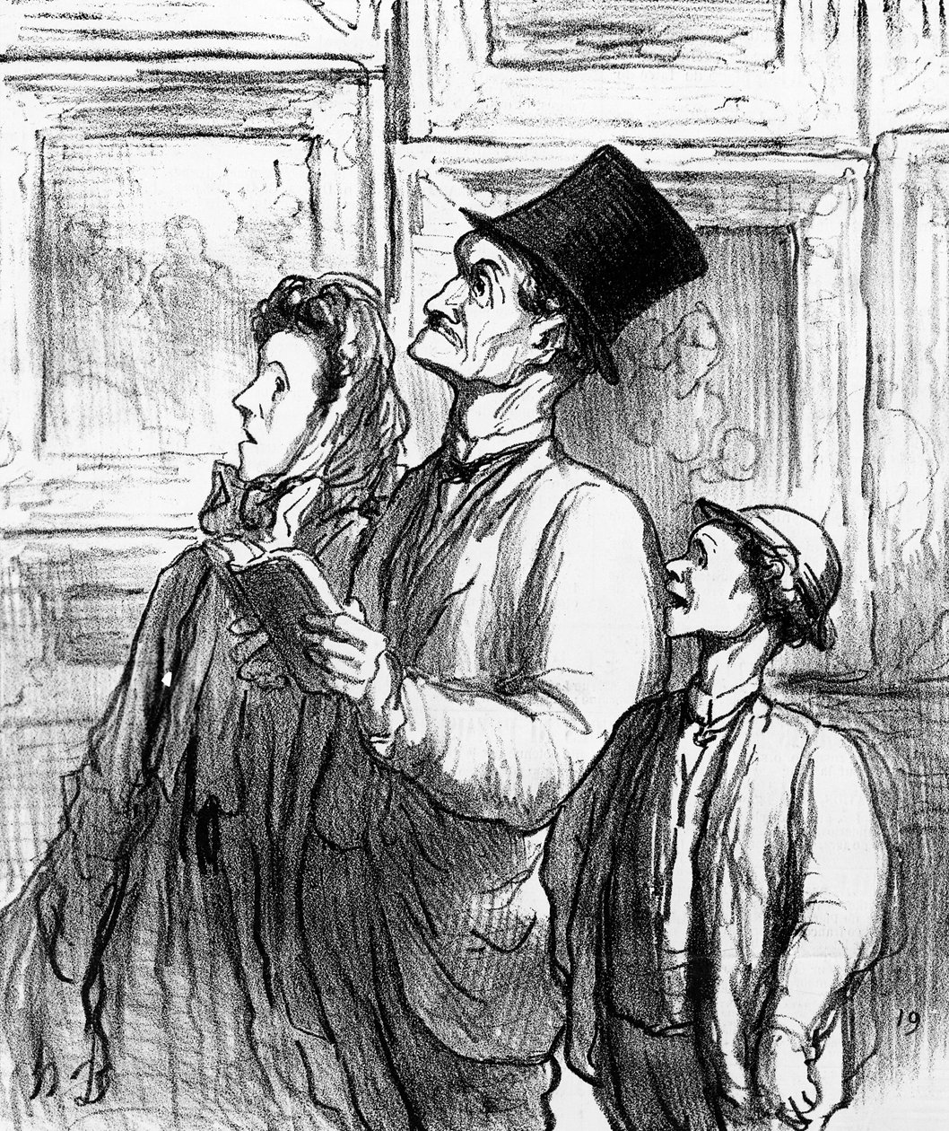 Family Visiting the Paris Salon of 1863 and Commenting on the Painting 