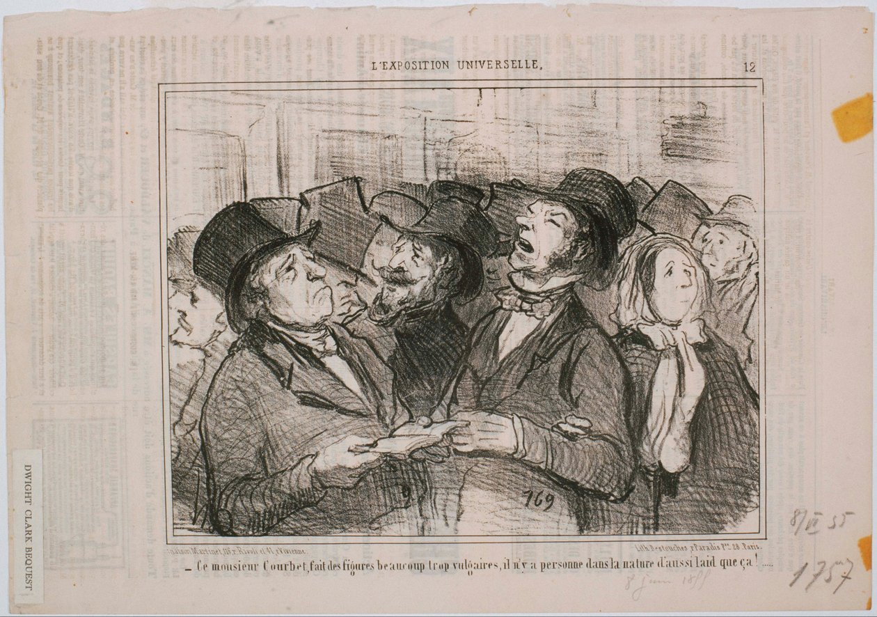 The Universal Exposition - This Mr. Courbet Makes Vulgar Figures by Honoré Daumier
