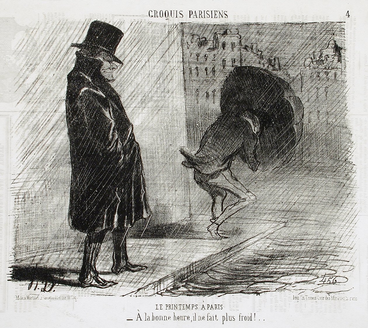 Spring in Paris by Honoré Daumier