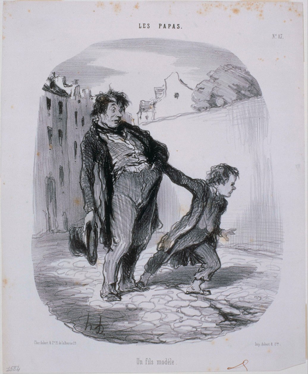 Les Papas- A Model Son by Honoré Daumier