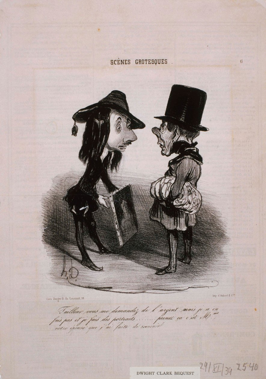 Grotesque Scenes - Tailor...Take That by Honoré Daumier
