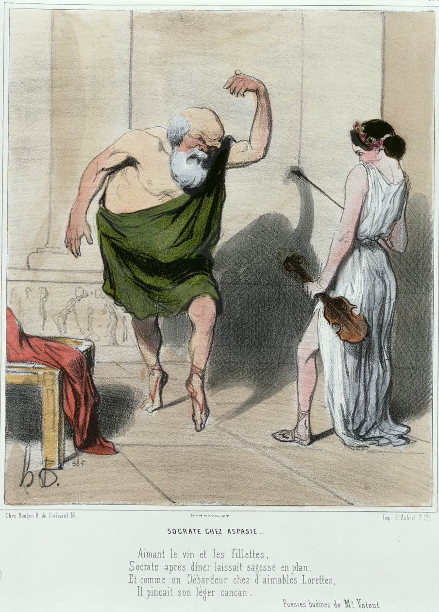Socrates (469-399 BC) visiting Aspasia by Honoré Daumier