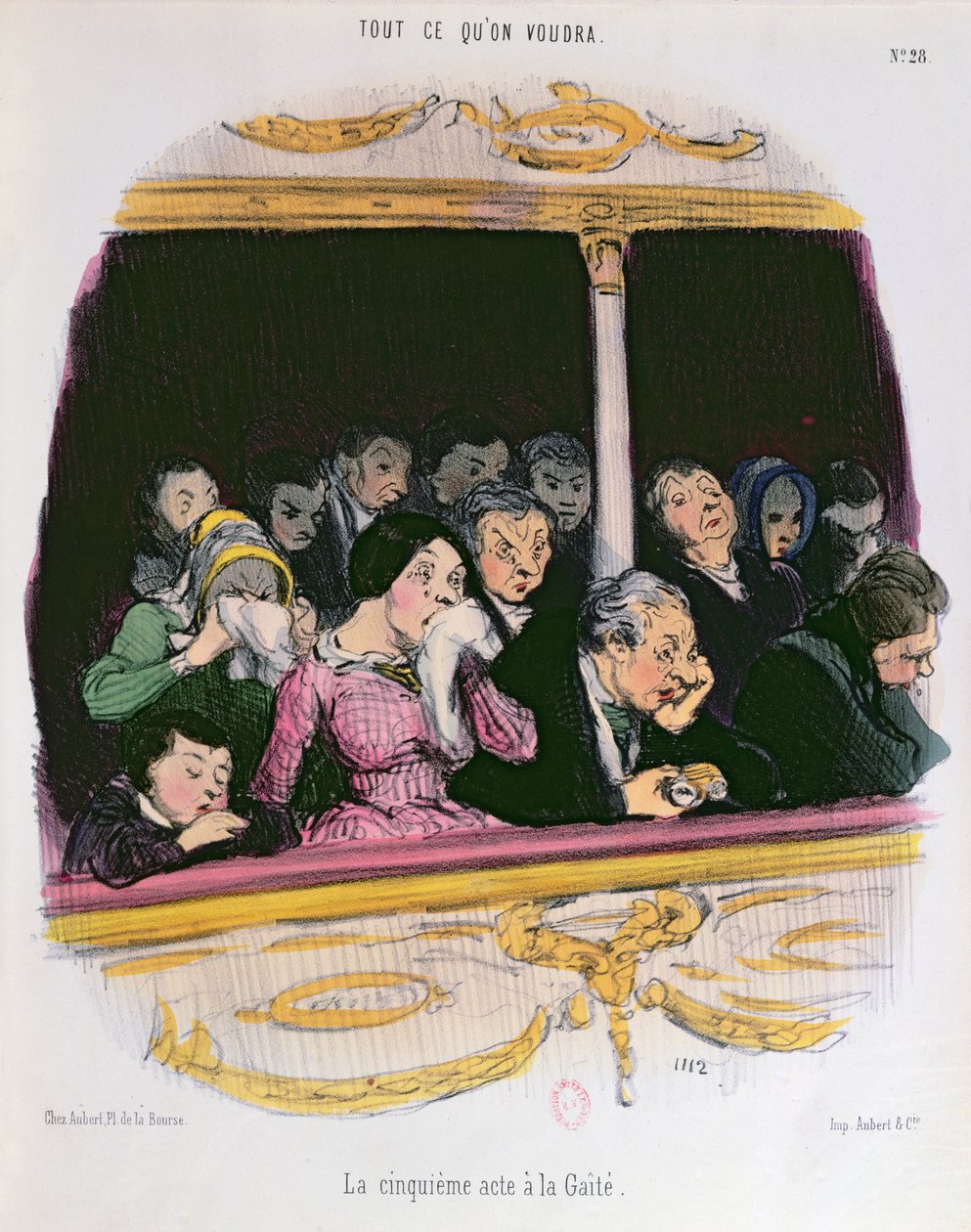 The Fifth Act at the Gaiety Theatre by Honoré Daumier