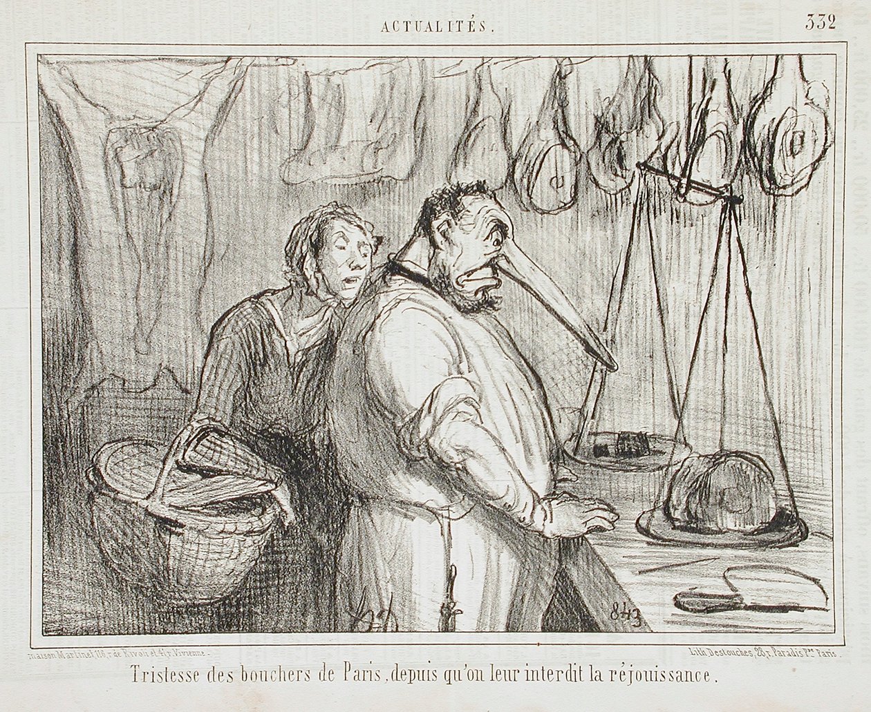 Sadness of the Butchers of Paris by Honoré Daumier