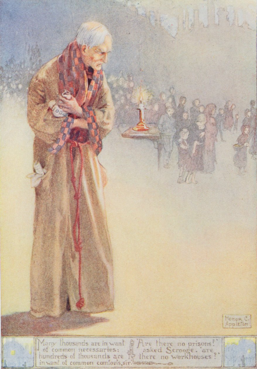 Scrooge Regarding the Poor, illustration to 