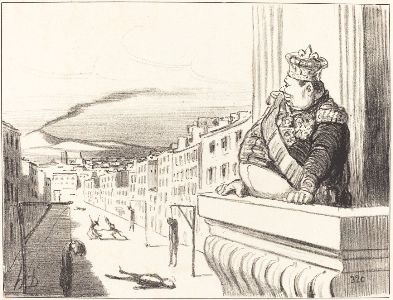 In Naples - The Best of Kings... (2nd plate) by Honoré Daumier