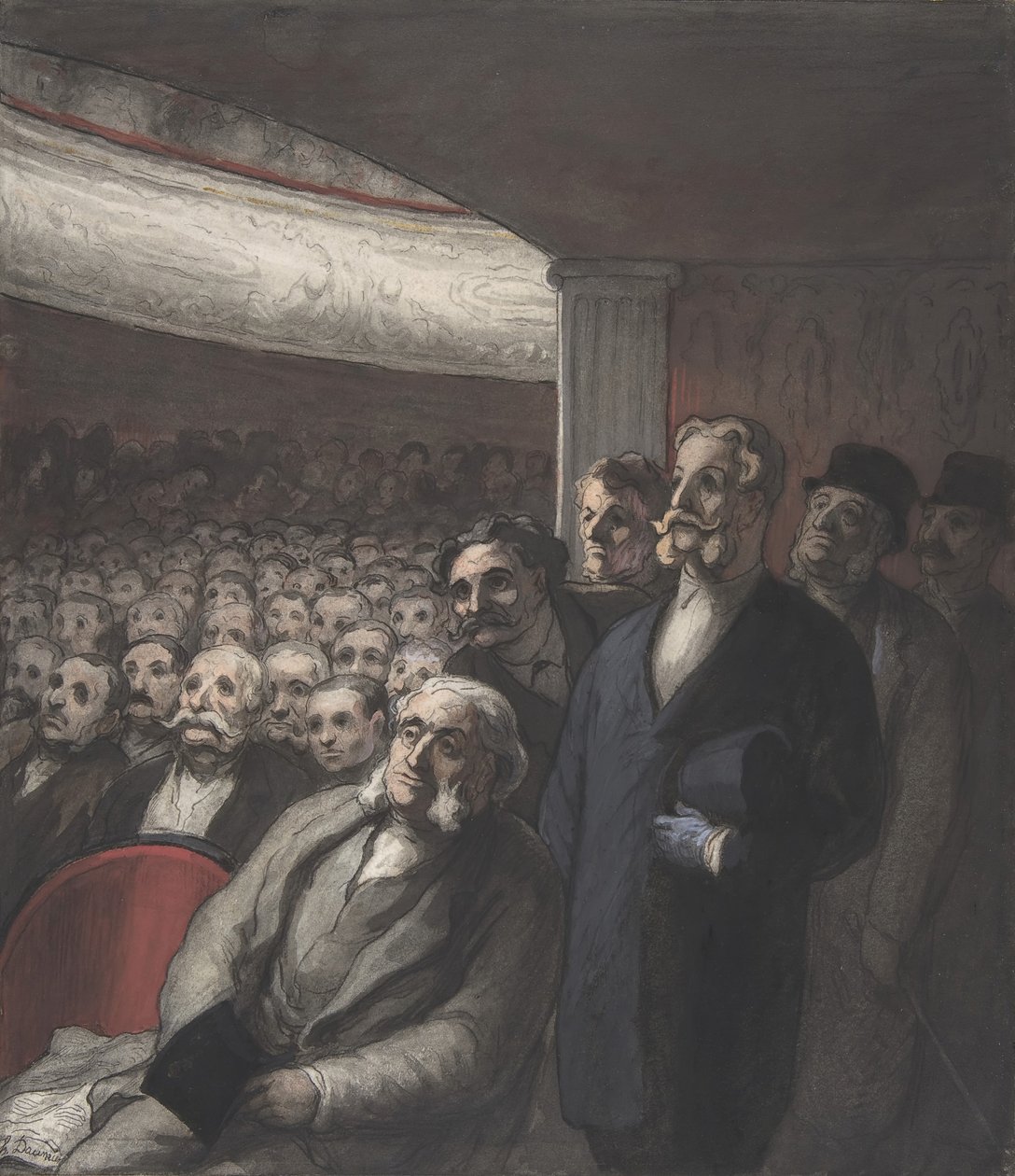 A Theater Audience, 19th century by Honoré Daumier