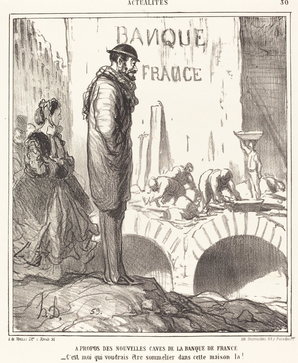 About the... Vaults of the Bank of France by Honoré Daumier