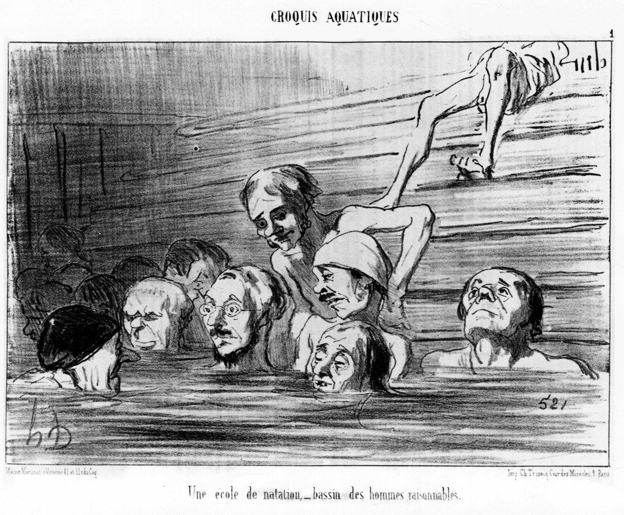 A swimming school, a pool of reasonable men: illustration taken from “Sketch d