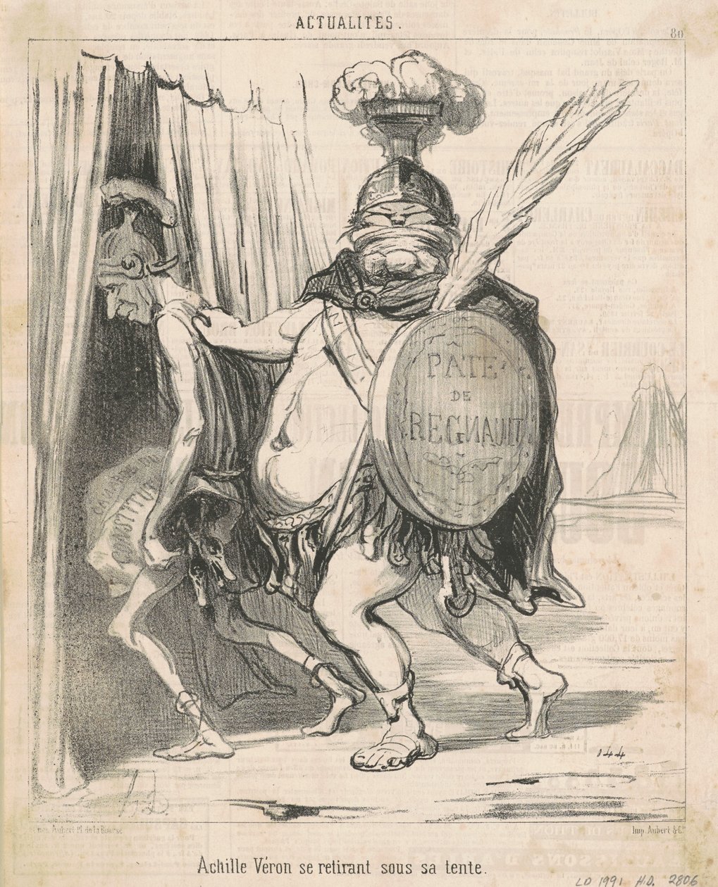 Achille Véron se retirant sous sa tente by Honoré Daumier