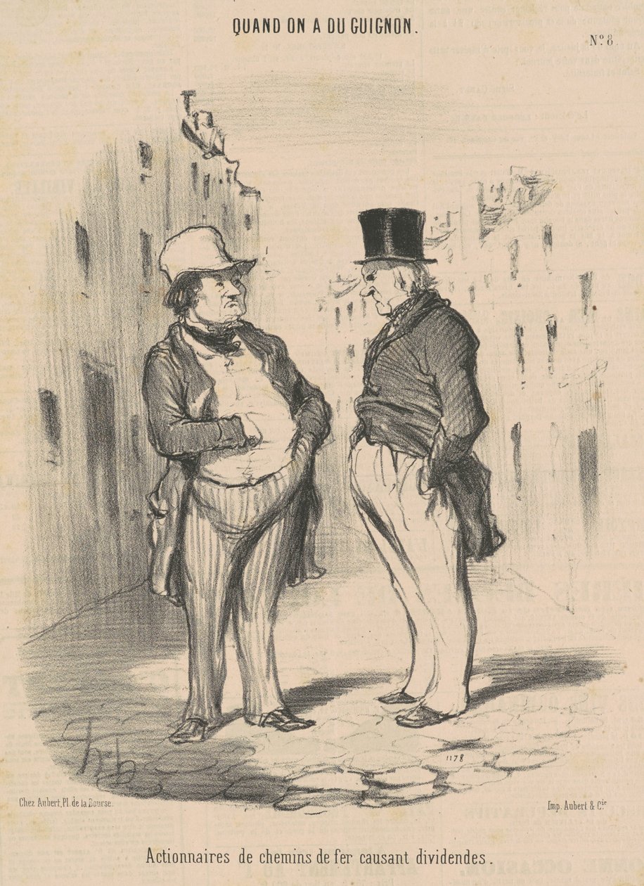 Railway Shareholders Discussing Dividends by Honoré Daumier