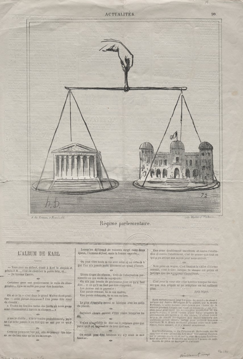 Actualities (No. 10): Parliamentary Regime by Honoré Daumier