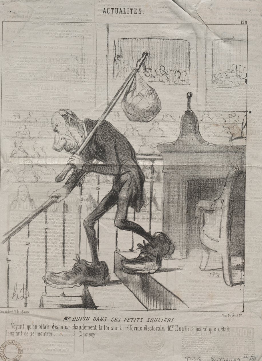 Actualities (No. 128): Mr. Dupin in his little shoes by Honoré Daumier