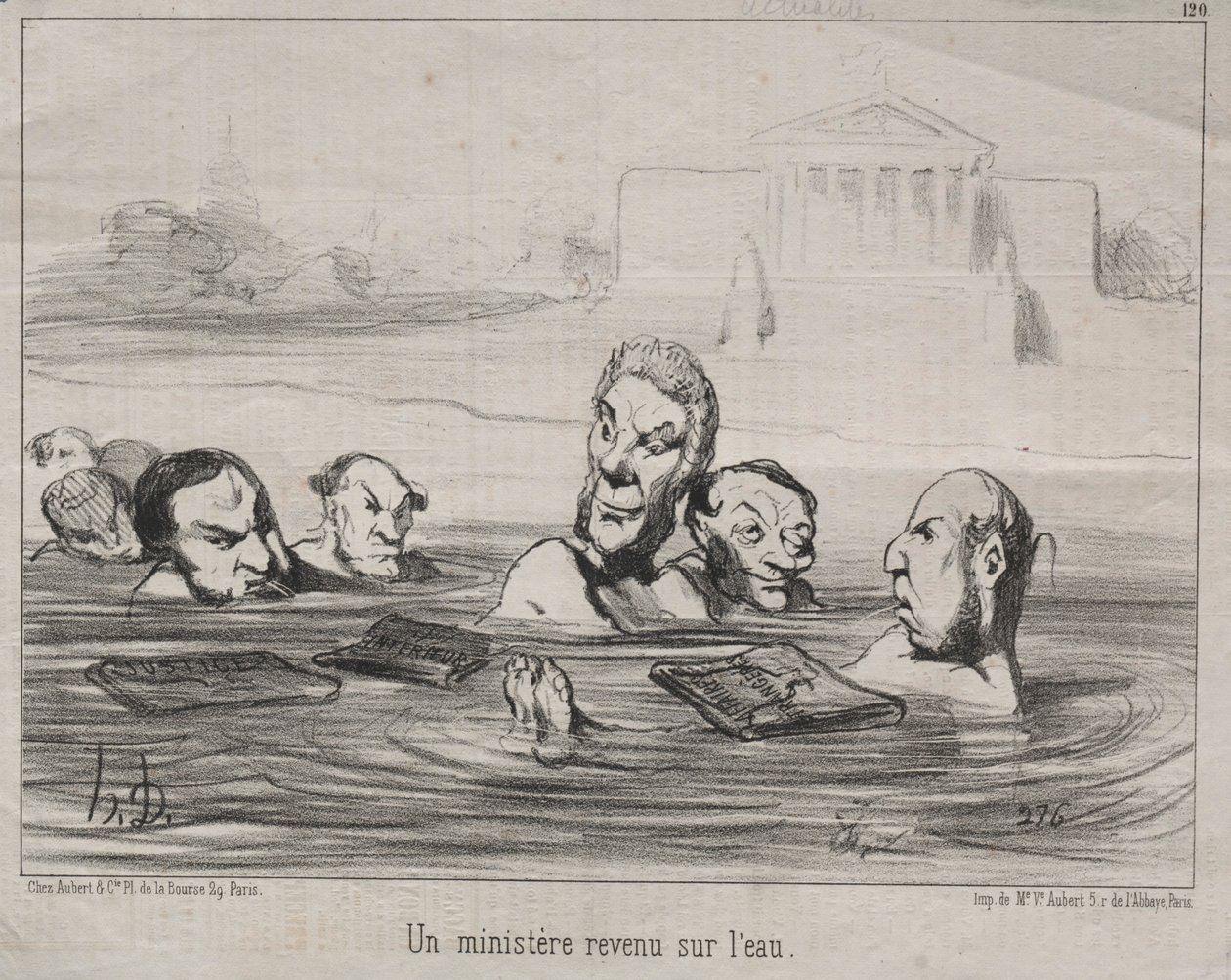 Actualities No. 120: A Minister returns to the water by Honoré Daumier