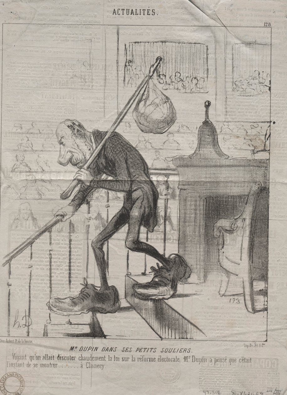 Actualities No. 128: Mr. Dupin in His Little Shoes by Honoré Daumier